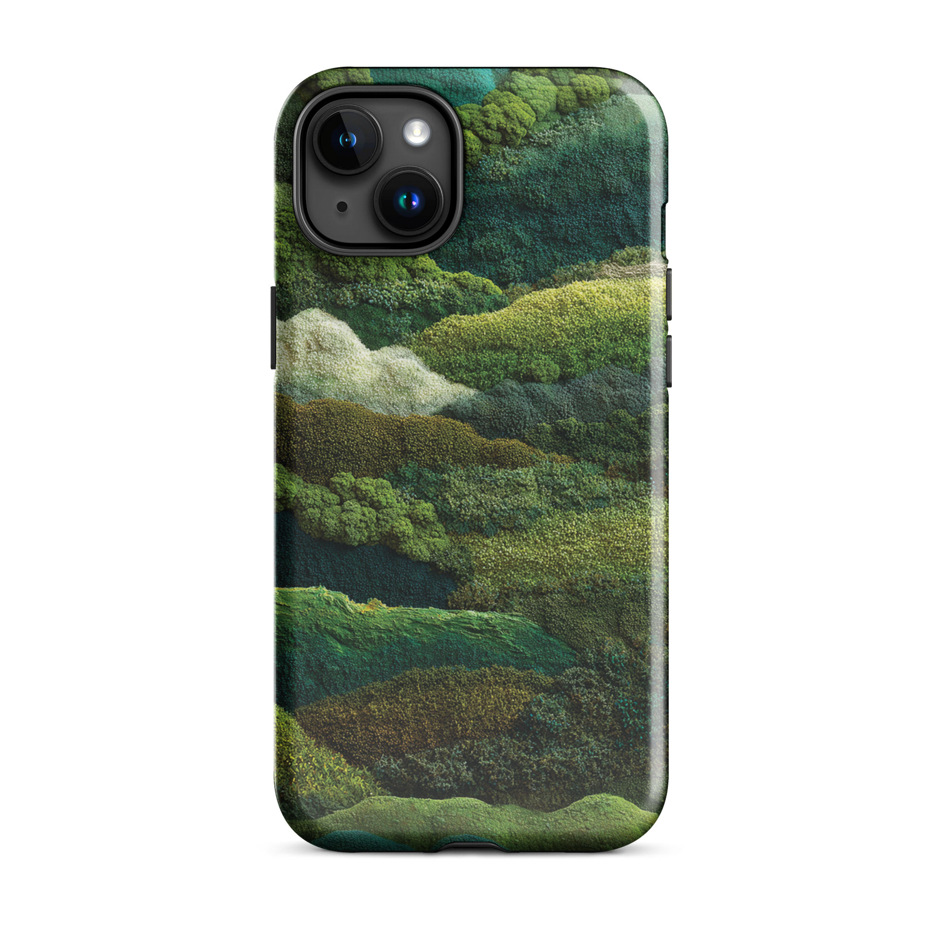 Verdant layers phone case | Abstract green design NZ