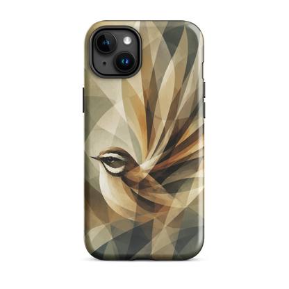 'Fantail' iPhone 15 Plus tough phone case - protective glossy case NZ Australia