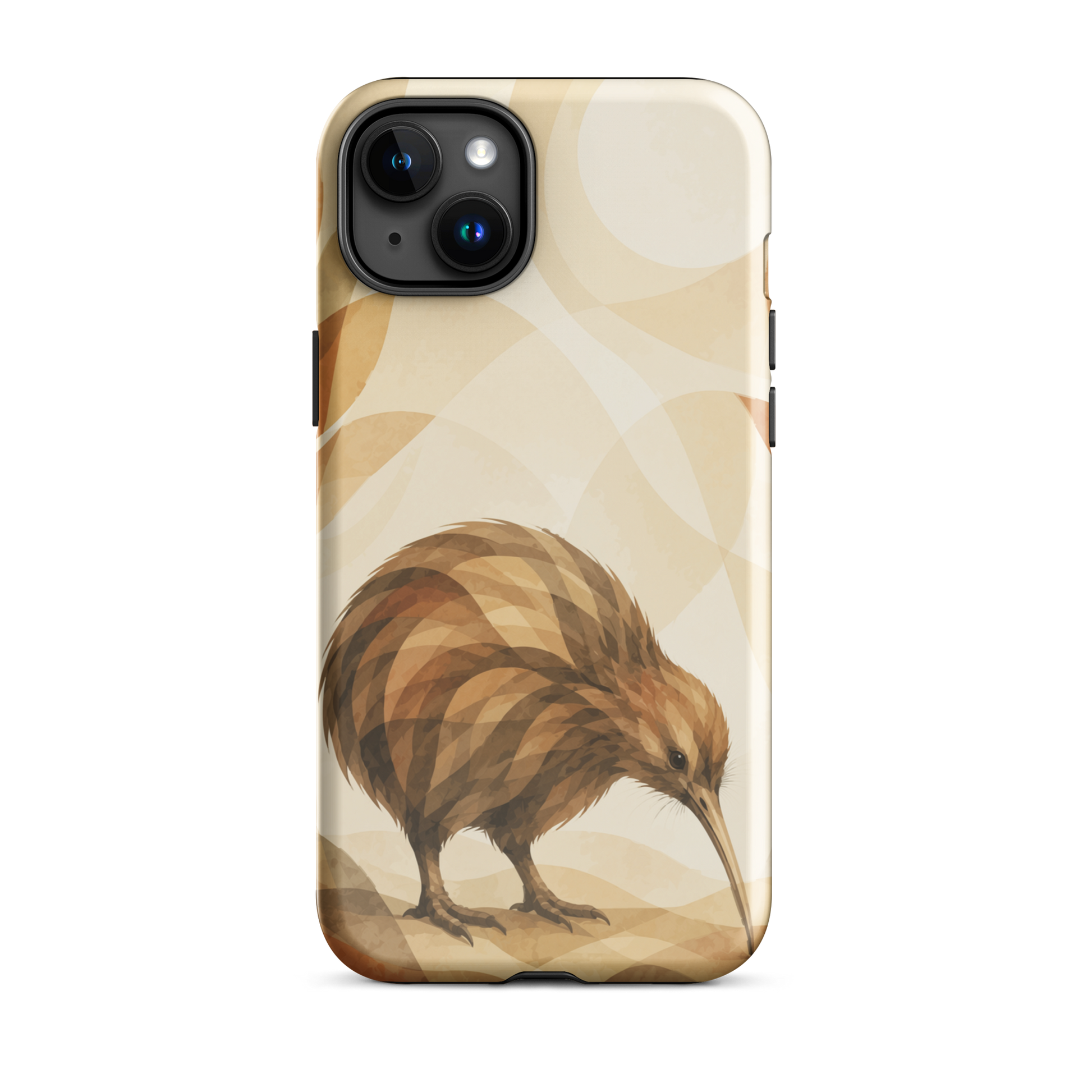 'Kiwi' iPhone 15 Plus tough phone case - protective glossy case NZ Australia
