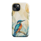 'Kōtare' iPhone 15 Plus tough phone case - protective glossy case NZ Australia