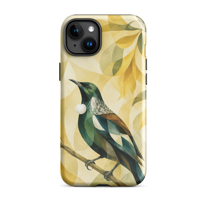'Tūī' iPhone 15 Plus tough phone case - protective glossy case NZ Australia
