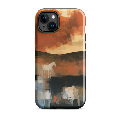 'Ember Fields' iPhone 15 Plus tough phone case - protective glossy case NZ Australia