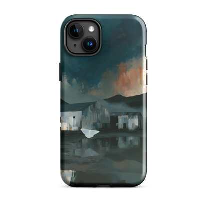 'Evening Flight' iPhone 15 Plus tough phone case - protective glossy case NZ Australia