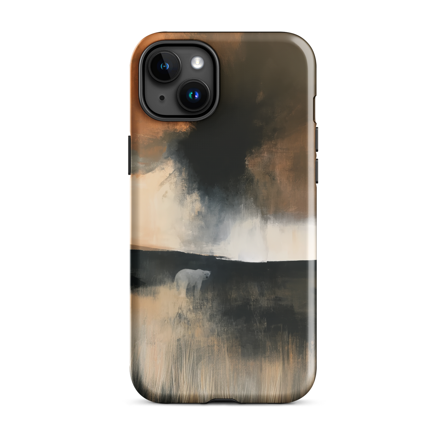 'Black Star' iPhone 15 Plus tough phone case - protective glossy case NZ Australia