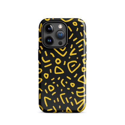 Retro scribbles phone case | Bold retro design NZ