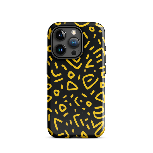 Retro scribbles phone case | Bold retro design NZ