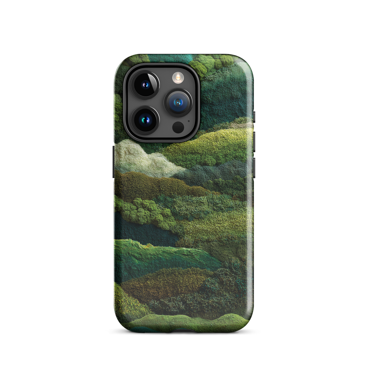 Verdant layers phone case | Abstract green design NZ