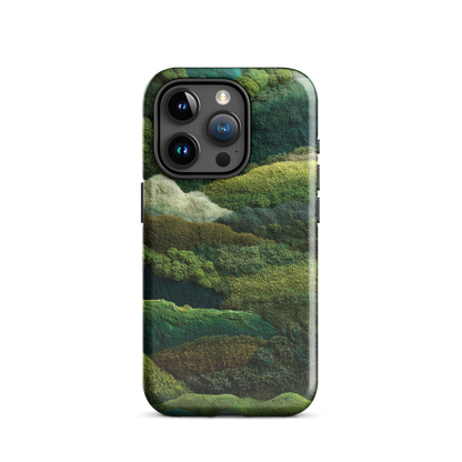 Verdant layers phone case | Abstract green design NZ