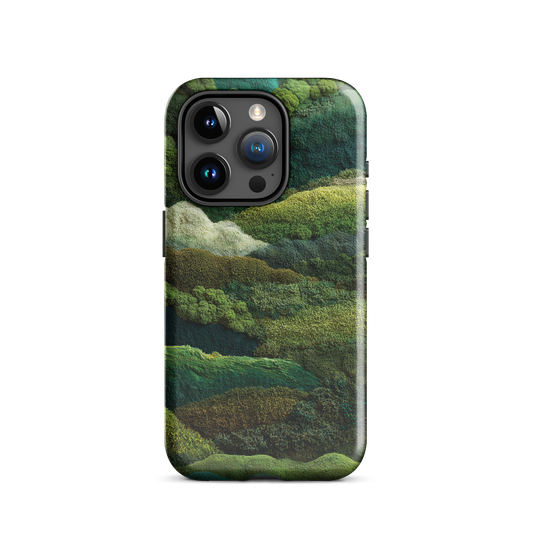 Verdant layers phone case | Abstract green design NZ