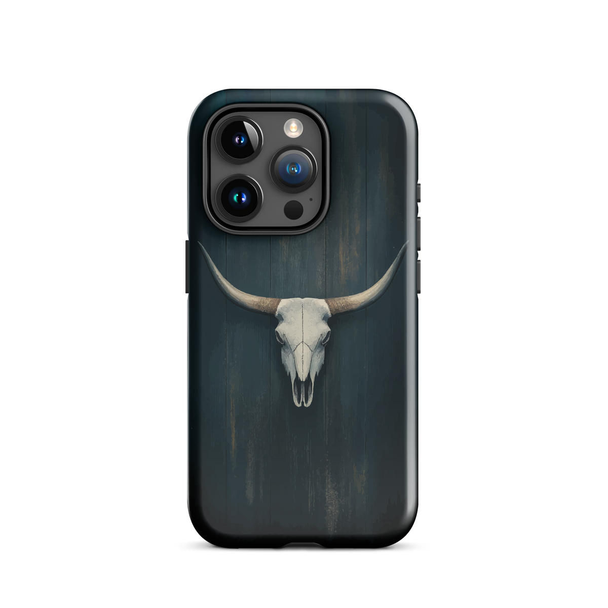 'Longhorn' iPhone 15 Pro tough phone case - protective glossy case NZ Australia