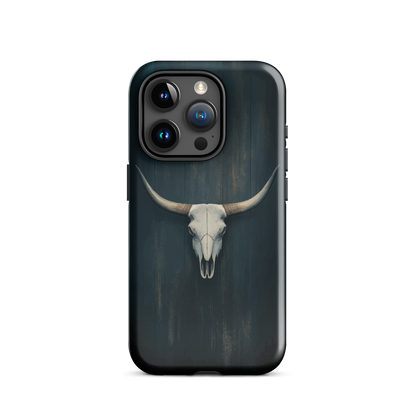 'Longhorn' iPhone 15 Pro tough phone case - protective glossy case NZ Australia
