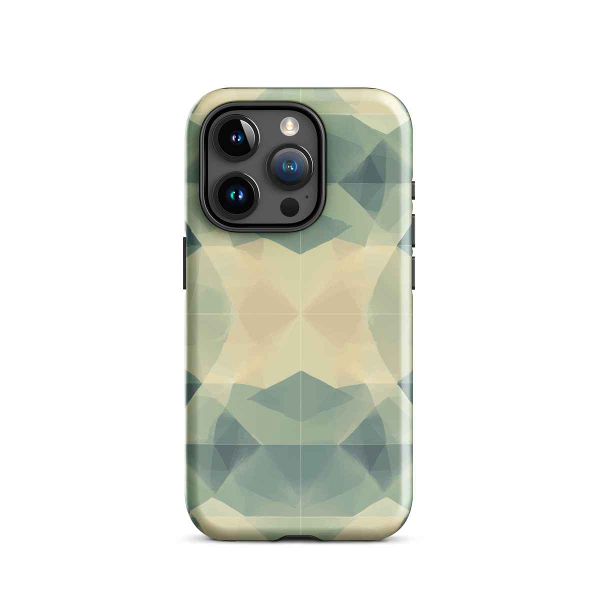 'Symmetry' iPhone 15 Pro tough phone case - protective glossy case NZ Australia