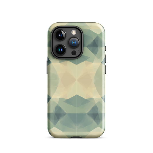 'Symmetry' iPhone 15 Pro tough phone case - protective glossy case NZ Australia