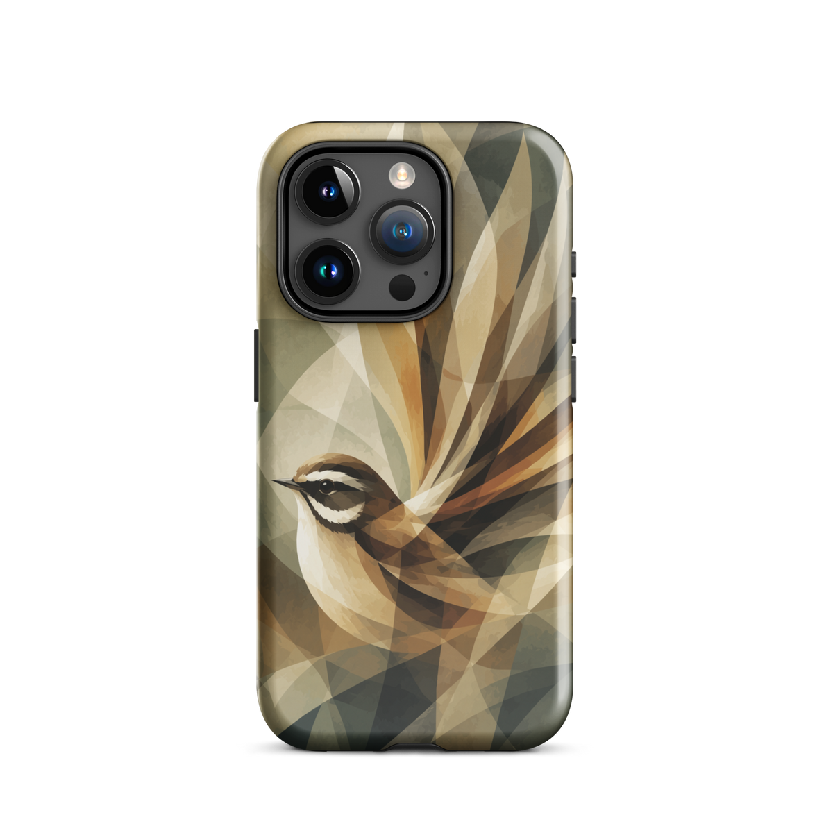 'Fantail' iPhone 15 Pro tough phone case - protective glossy case NZ Australia