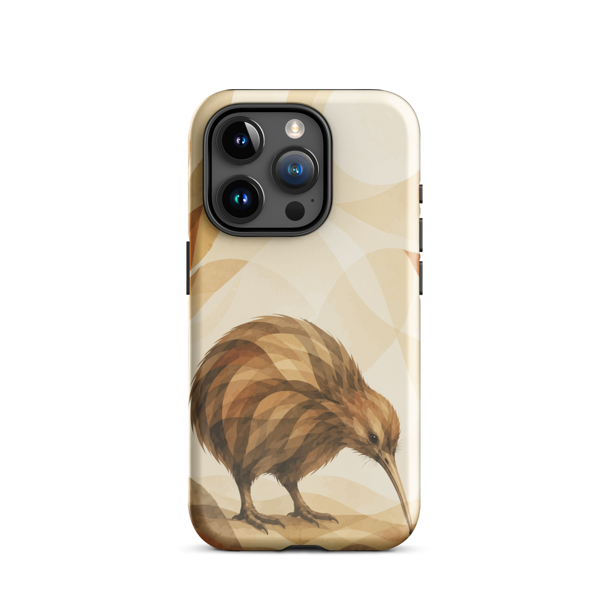'Kiwi' iPhone 15 Pro tough phone case - protective glossy case NZ Australia
