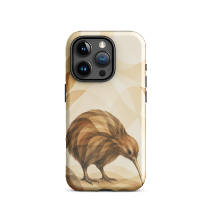 'Kiwi' iPhone 15 Pro tough phone case - protective glossy case NZ Australia