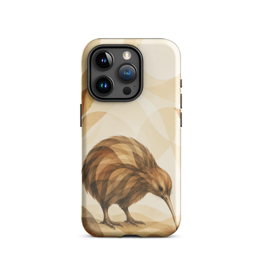 'Kiwi' iPhone 15 Pro tough phone case - protective glossy case NZ Australia