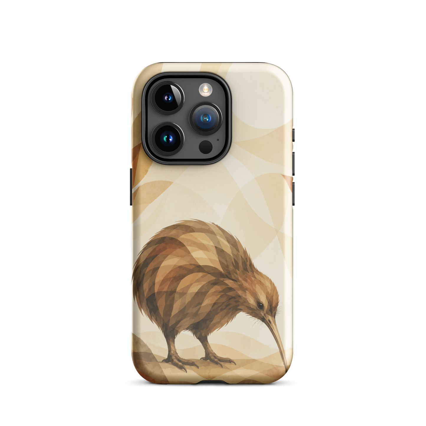'Kiwi' iPhone 15 Pro tough phone case - protective glossy case NZ Australia