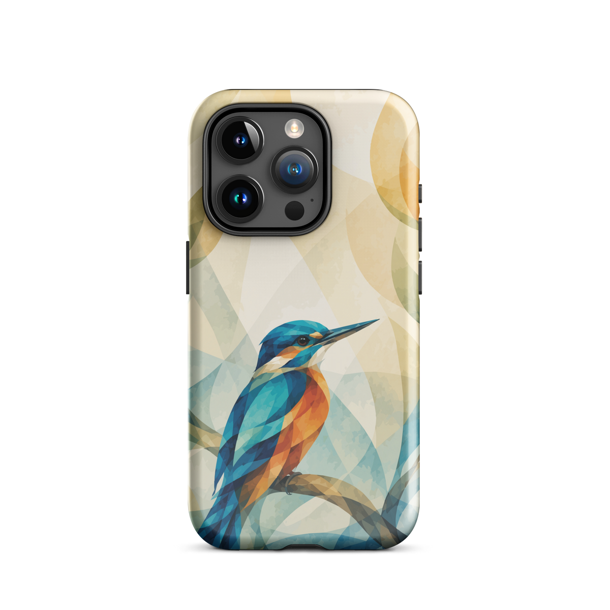 'Kōtare' iPhone 15 Pro tough phone case - protective glossy case NZ Australia