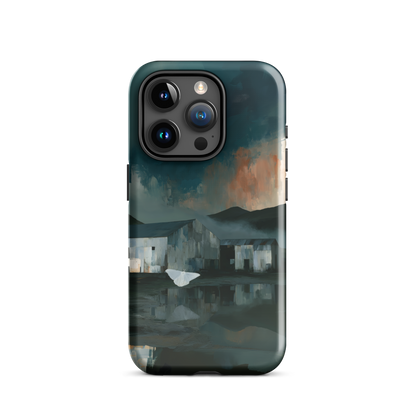 'Evening Flight' iPhone 15 Pro tough phone case - protective glossy case NZ Australia
