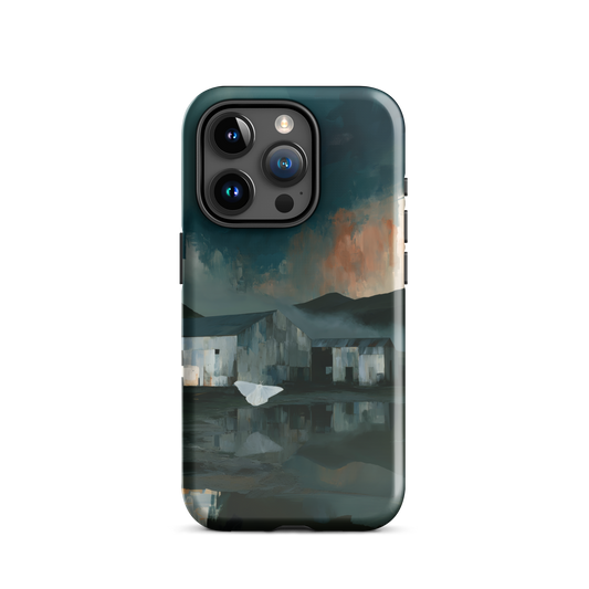 'Evening Flight' iPhone 15 Pro tough phone case - protective glossy case NZ Australia