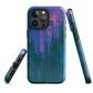 Digital Glitch iPhone case. This striking artwork features a dynamic distortion effect that mimics the visual chaos of a digital malfunction—glitchy lines, vibrant streaks, and pixel-like patterns merge into a futuristic aesthetic. It’s a perfect blend of modern design and edgy street style.