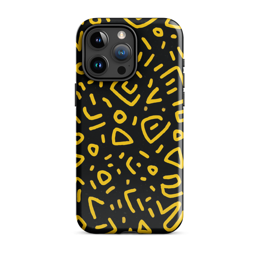 Retro scribbles phone case | Bold retro design NZ