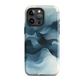 A calming abstract landscape protective phone case inspired by quiet valleys and soft blue tones.