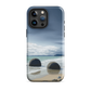 Moeraki Boulders coastal designer phone case with ocean waves and dramatic NZ sky