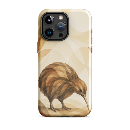 'Kiwi' iPhone 15 Pro Max tough phone case - protective glossy case NZ Australia