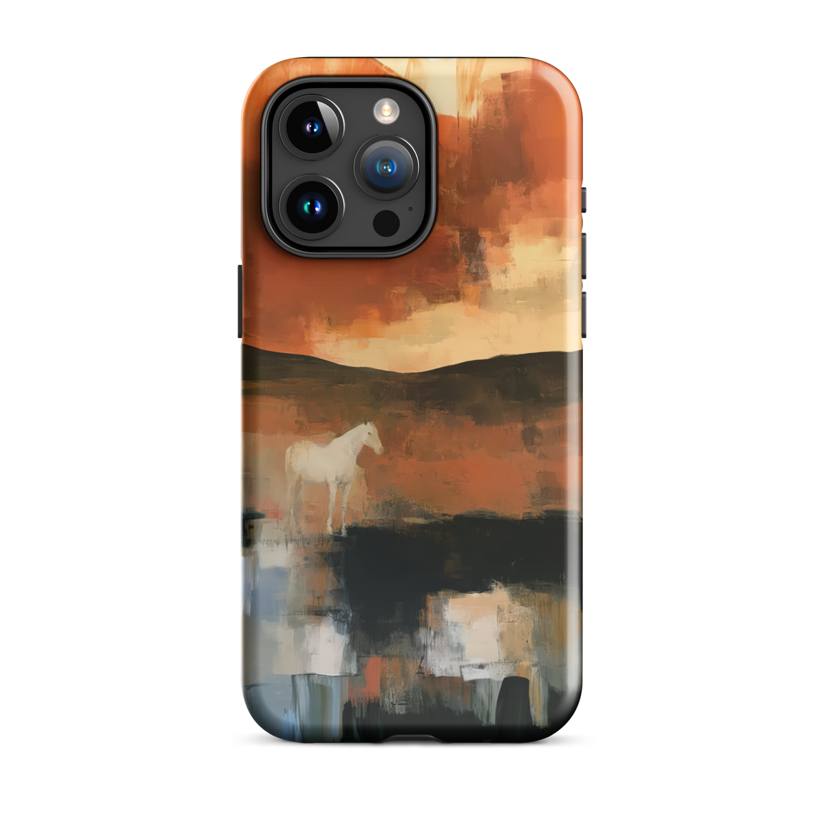 'Ember Fields' iPhone 15 Pro Max tough phone case - protective glossy case NZ Australia