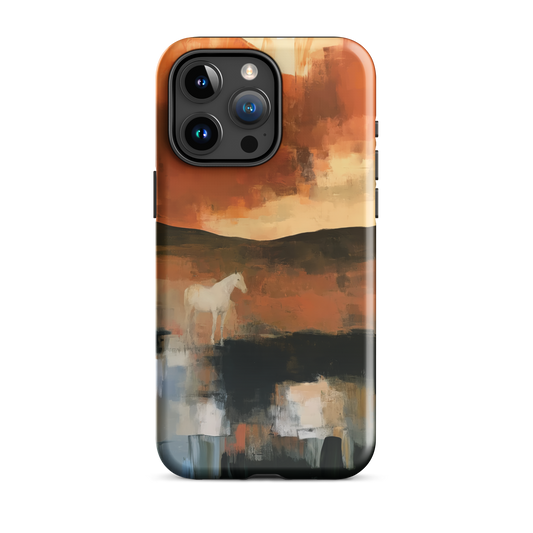 'Ember Fields' iPhone 15 Pro Max tough phone case - protective glossy case NZ Australia