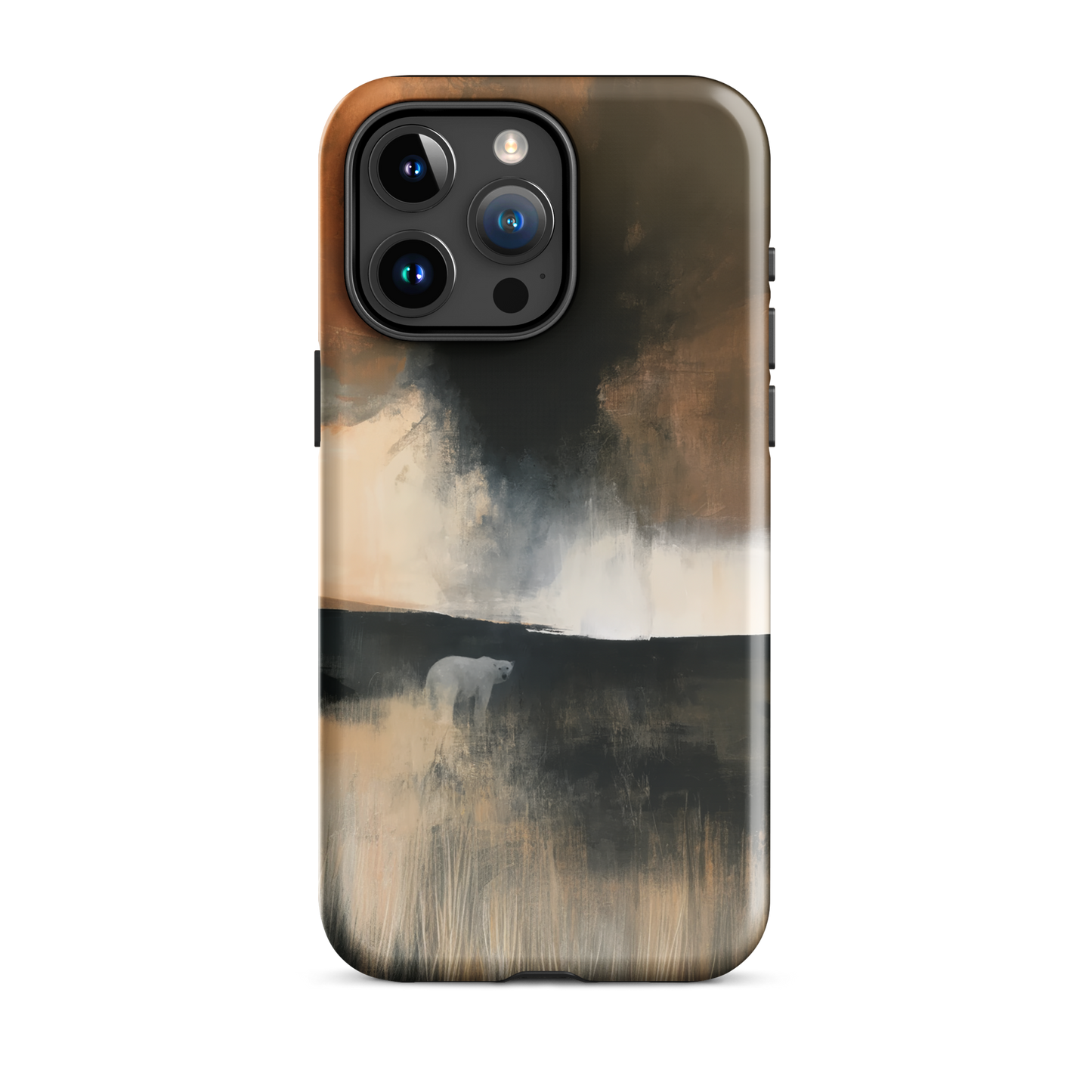 'Black Star' iPhone 15 Pro Max tough phone case - protective glossy case NZ Australia