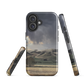 Designer phone case with NZ landscape painting of Te Hauke and cloudy skies by Ben Hart.