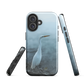 Phone case with a white heron standing in a misty wetland scene.