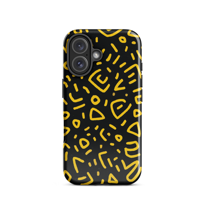 Retro scribbles phone case | Bold retro design NZ