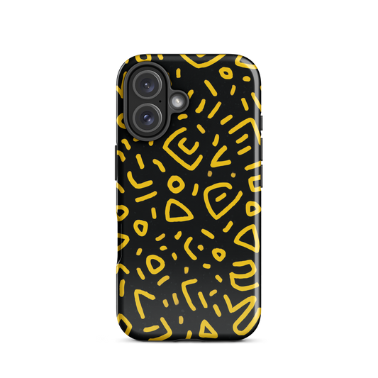 Retro scribbles phone case | Bold retro design NZ