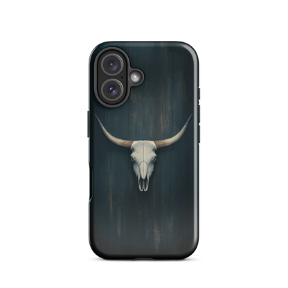 'Longhorn' iPhone 16 tough phone case - protective glossy case NZ Australia
