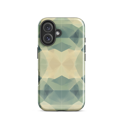 'Symmetry' iPhone 16 tough phone case - protective glossy case NZ Australia