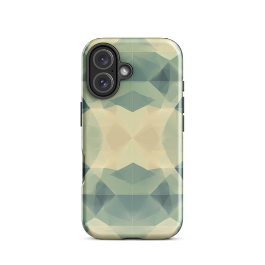 'Symmetry' iPhone 16 tough phone case - protective glossy case NZ Australia