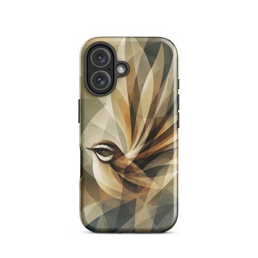 'Fantail' iPhone 16 tough phone case - protective glossy case NZ Australia
