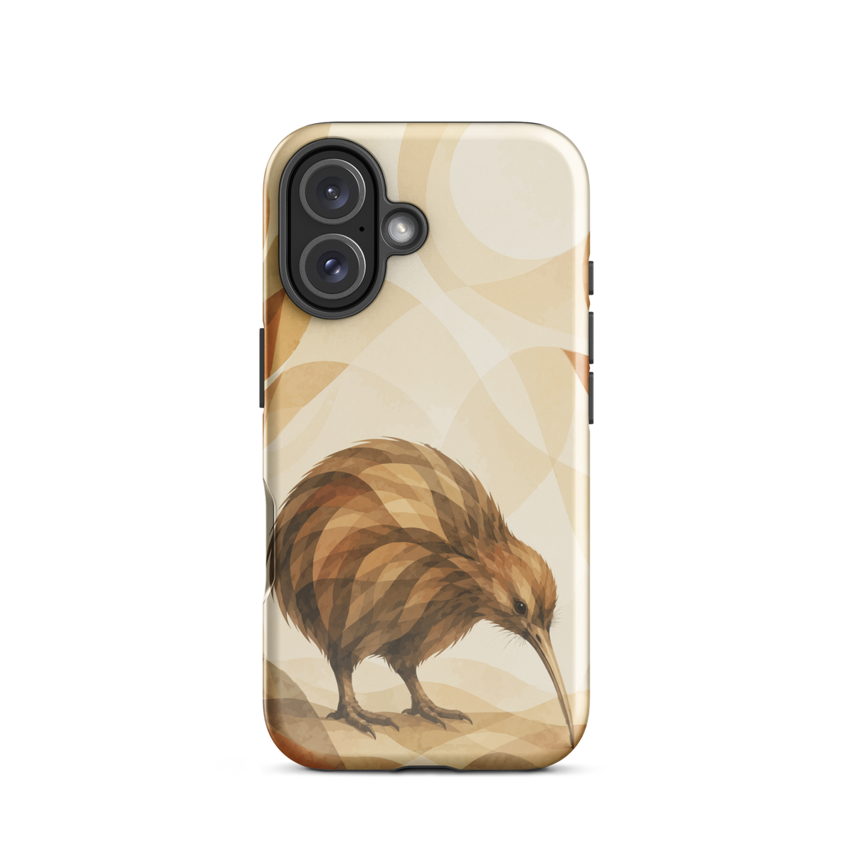 'Kiwi' iPhone 16 tough phone case - protective glossy case NZ Australia