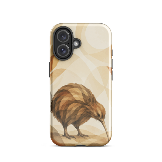 'Kiwi' iPhone 16 tough phone case - protective glossy case NZ Australia