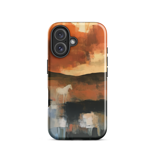 'Ember Fields' iPhone 16 tough phone case - protective glossy case NZ Australia