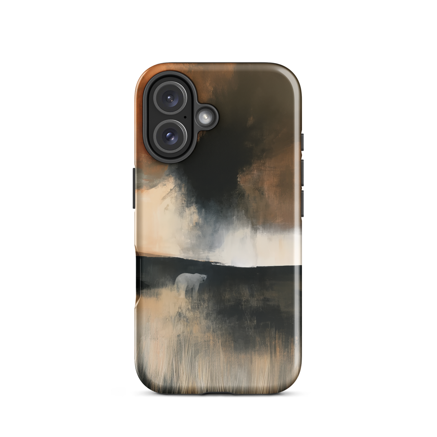 'Black Star' iPhone 16 tough phone case - protective glossy case NZ Australia