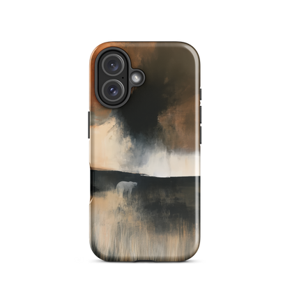 'Black Star' iPhone 16 tough phone case - protective glossy case NZ Australia