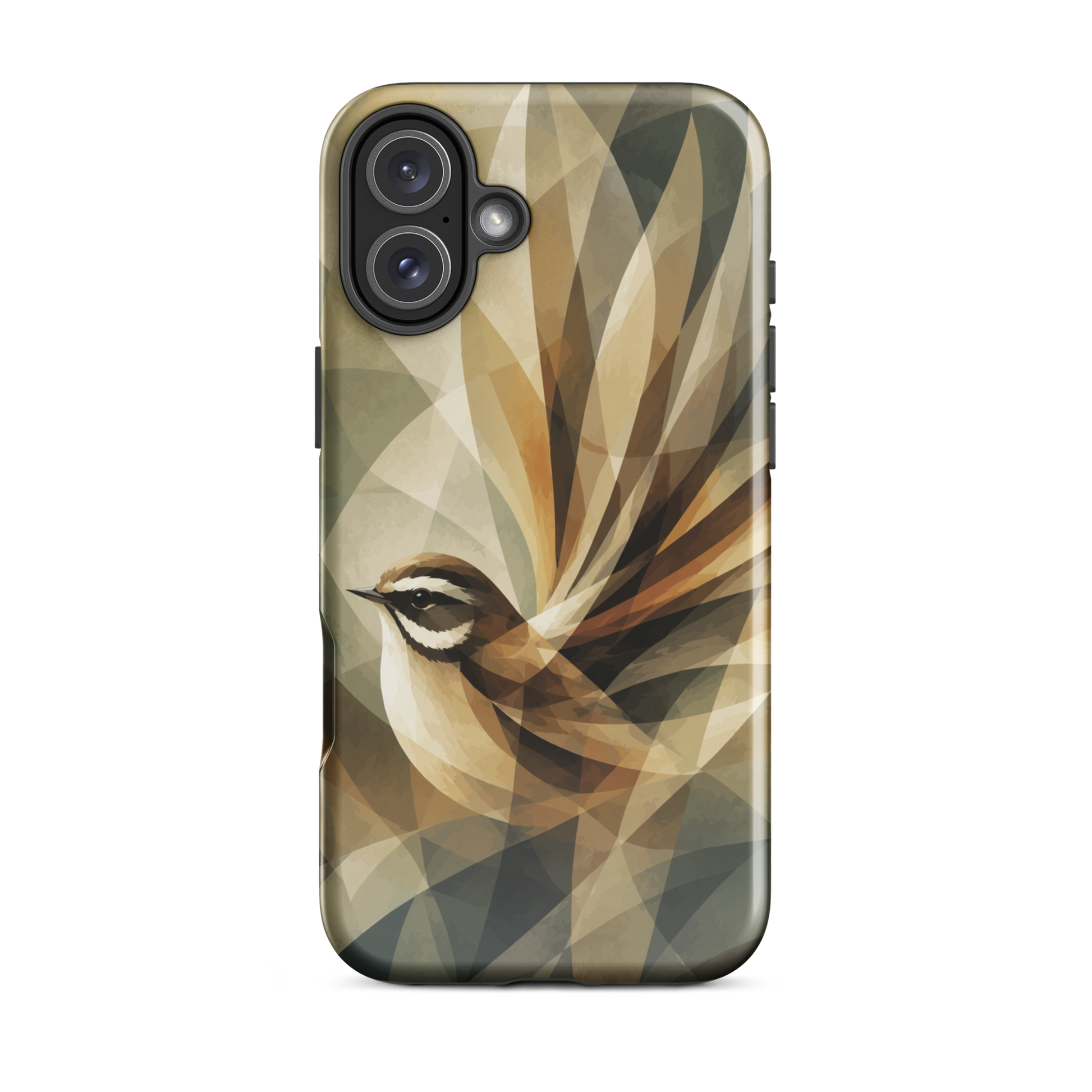 'Fantail' iPhone 16 Plus tough phone case - protective glossy case NZ Australia