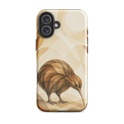 'Kiwi' iPhone 16 Plus tough phone case - protective glossy case NZ Australia