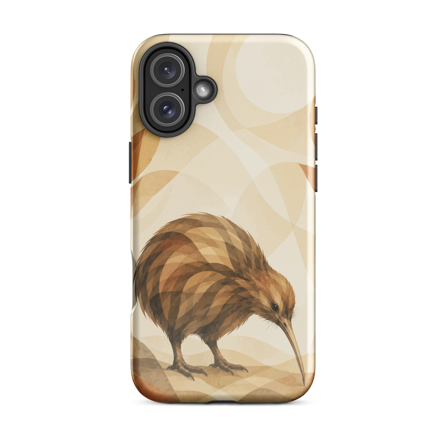 'Kiwi' iPhone 16 Plus tough phone case - protective glossy case NZ Australia