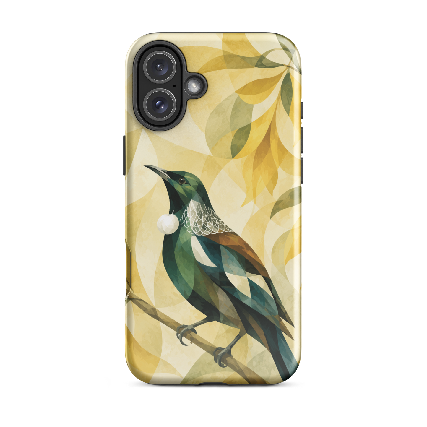 'Tūī' iPhone 16 Plus tough phone case - protective glossy case NZ Australia
